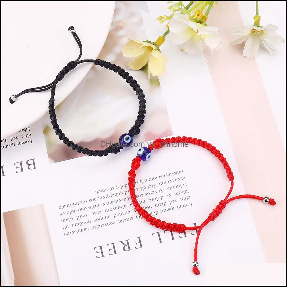 turkish evil eye handmade braided red thread string chain bracelet for women men charm lucky rope adjustable friendship jewelry gifts