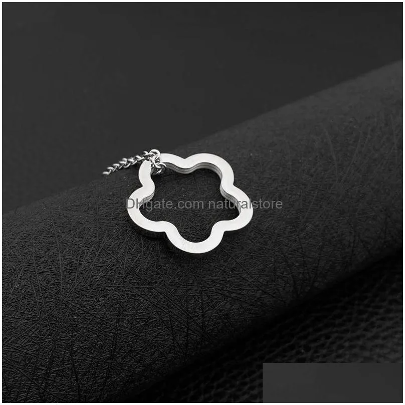 pendant necklaces titanium steel jewelry geometric shape stainless square round fashion simple accessories jewelrypendant