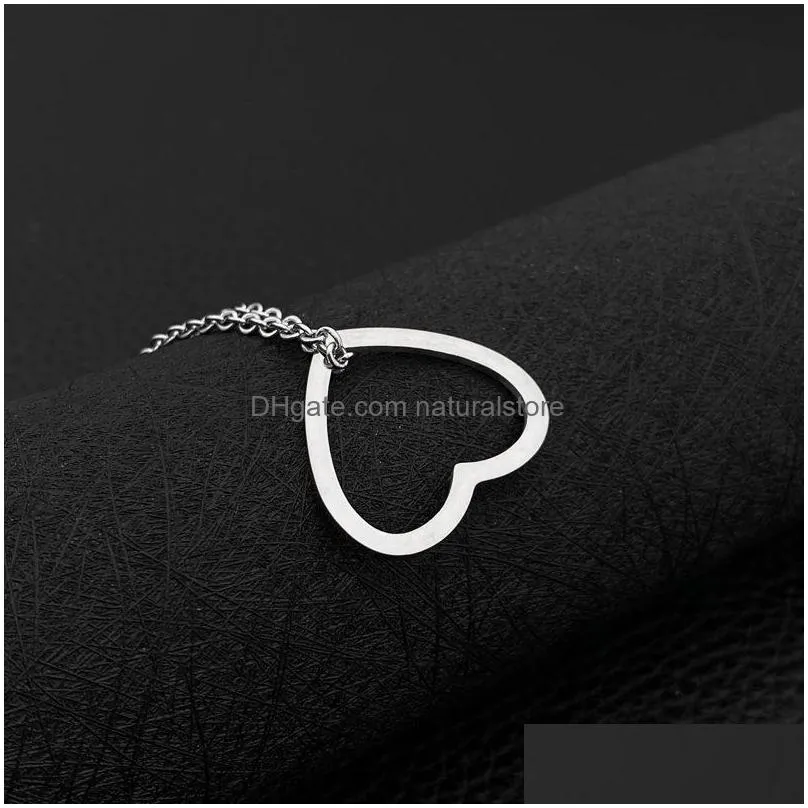 pendant necklaces titanium steel jewelry geometric shape stainless square round fashion simple accessories jewelrypendant