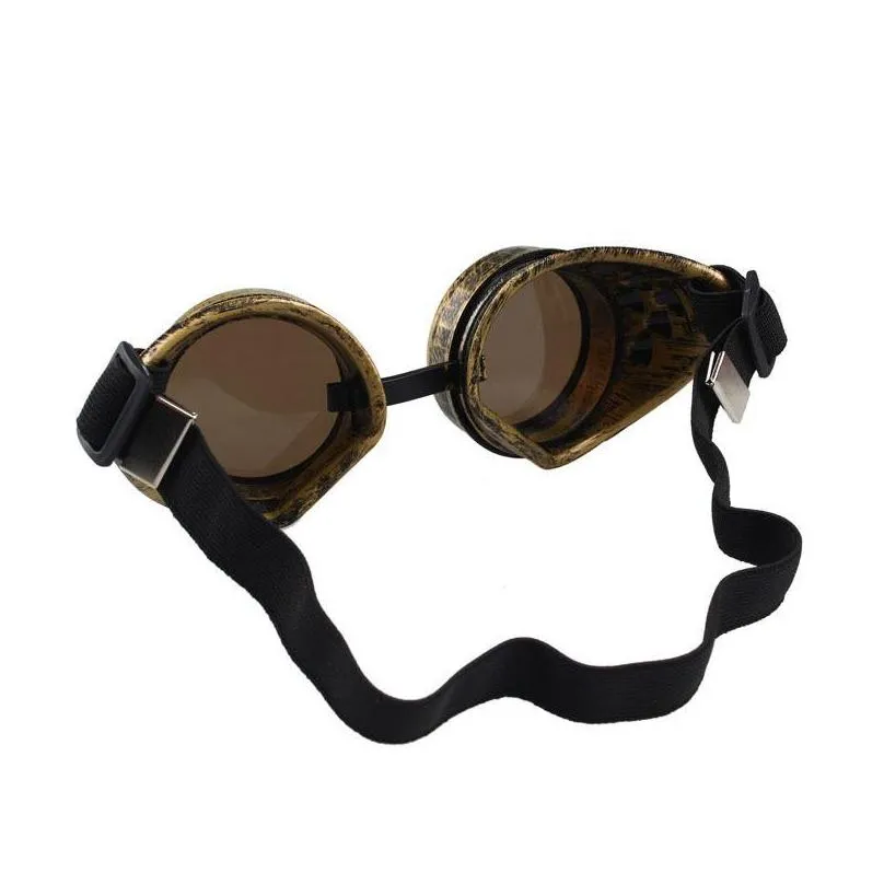 ups unisex gothic vintage victorian party favor style steampunk goggles welding punk gothic glasses cosplay