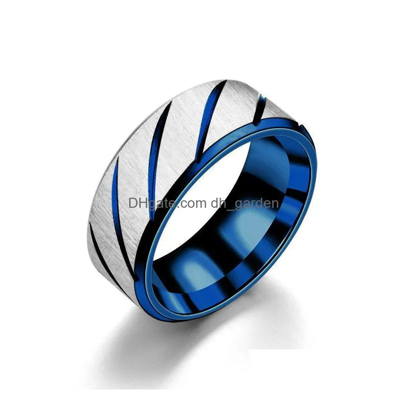  stainless steel twill ring wave couple ring chain simple men and women rings jewelry gift