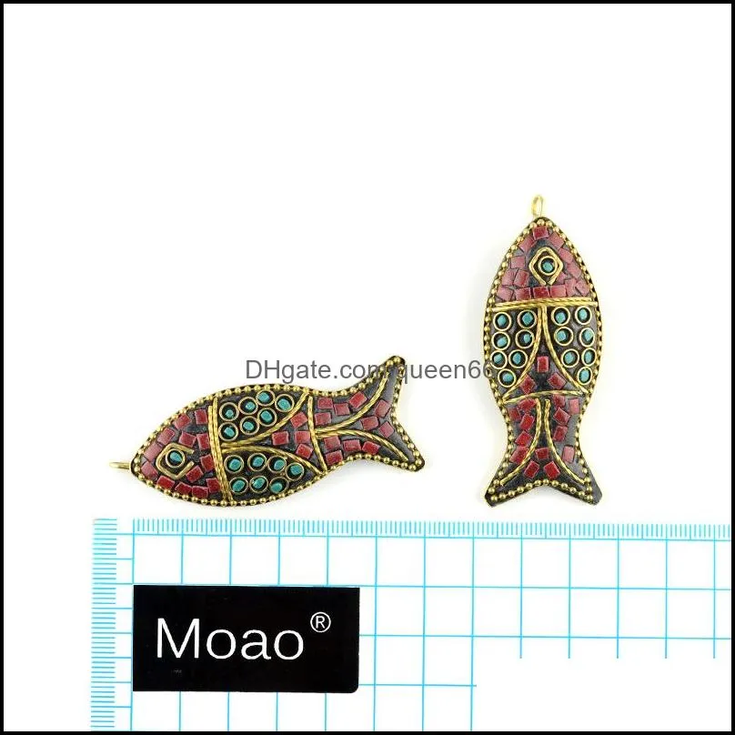 pretty necklaces fashion evade fish ethnic necklace stones vintage plate nepal jewelry handmade sanwoods vintage bodhi pendants