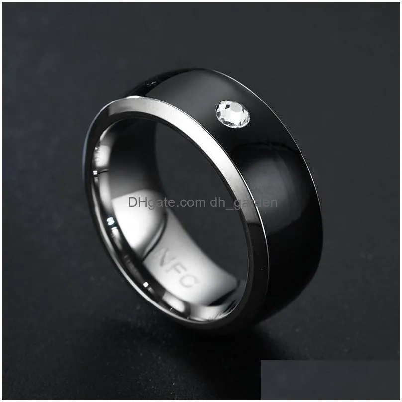 mens ring technology nfc smart finger digital ring for android phones with functional couple stainless steel rings