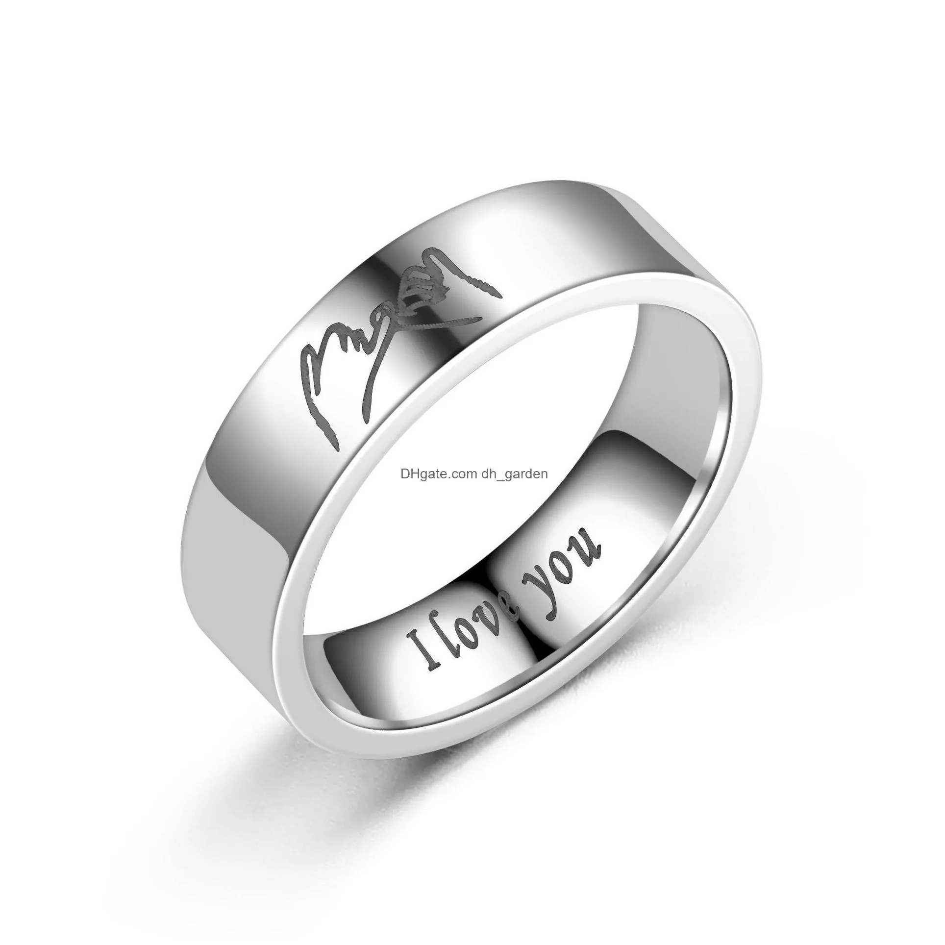 simple couple ring men and women rings combination i love you ring lover gift for jewelry