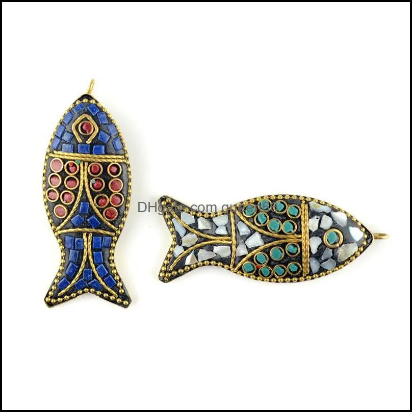 pretty necklaces fashion evade fish ethnic necklace stones vintage plate nepal jewelry handmade sanwoods vintage bodhi pendants