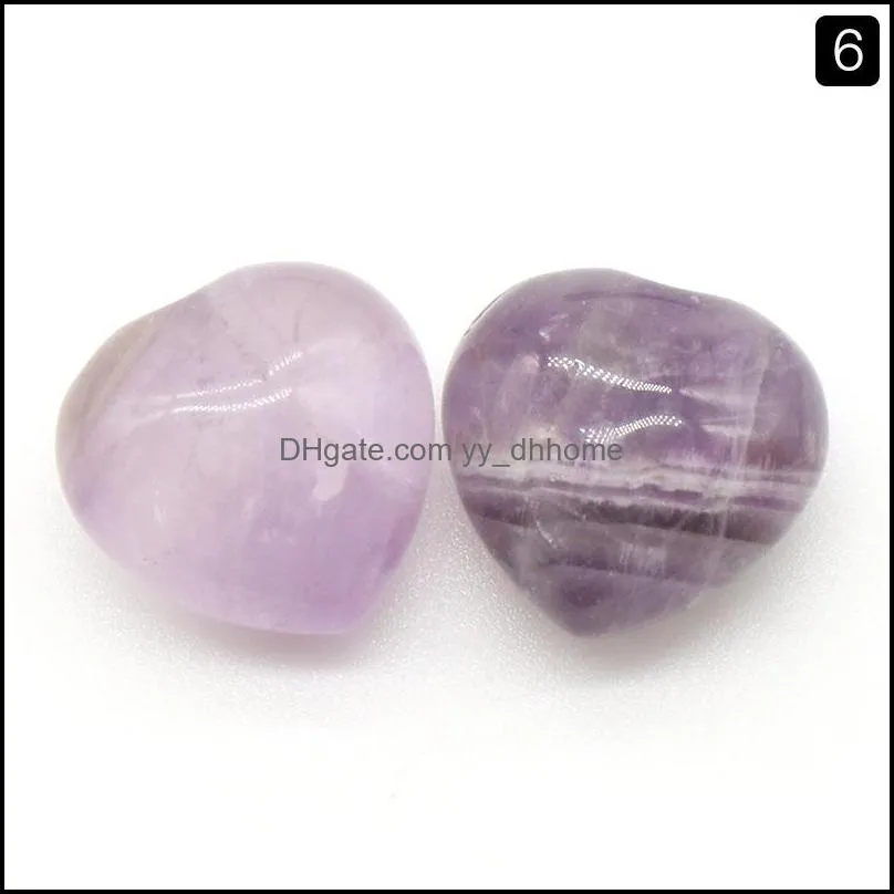 natural stone 15x10mm heart ornaments chakra reiki healing quartz mineral tumbled gemstones hand home decor