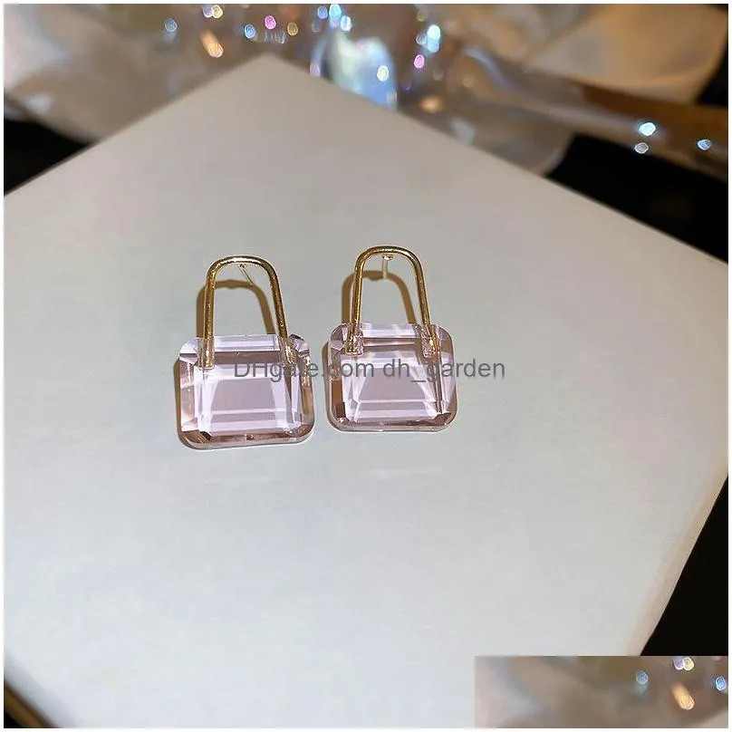 dangle chandelier 2022 beautiful clear crystal long earrings for female korean style elegant jewelry