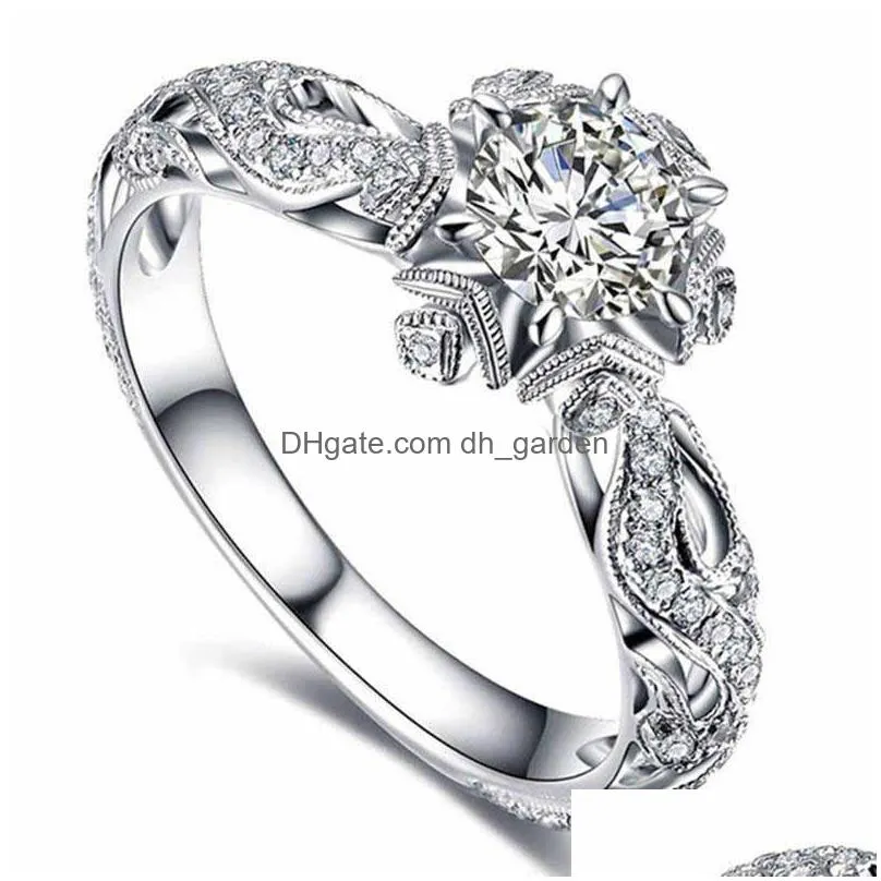 high quality thanksgiving limited editions rings exquisite hollow ring women engagement wedding jewelry accessories cnt
