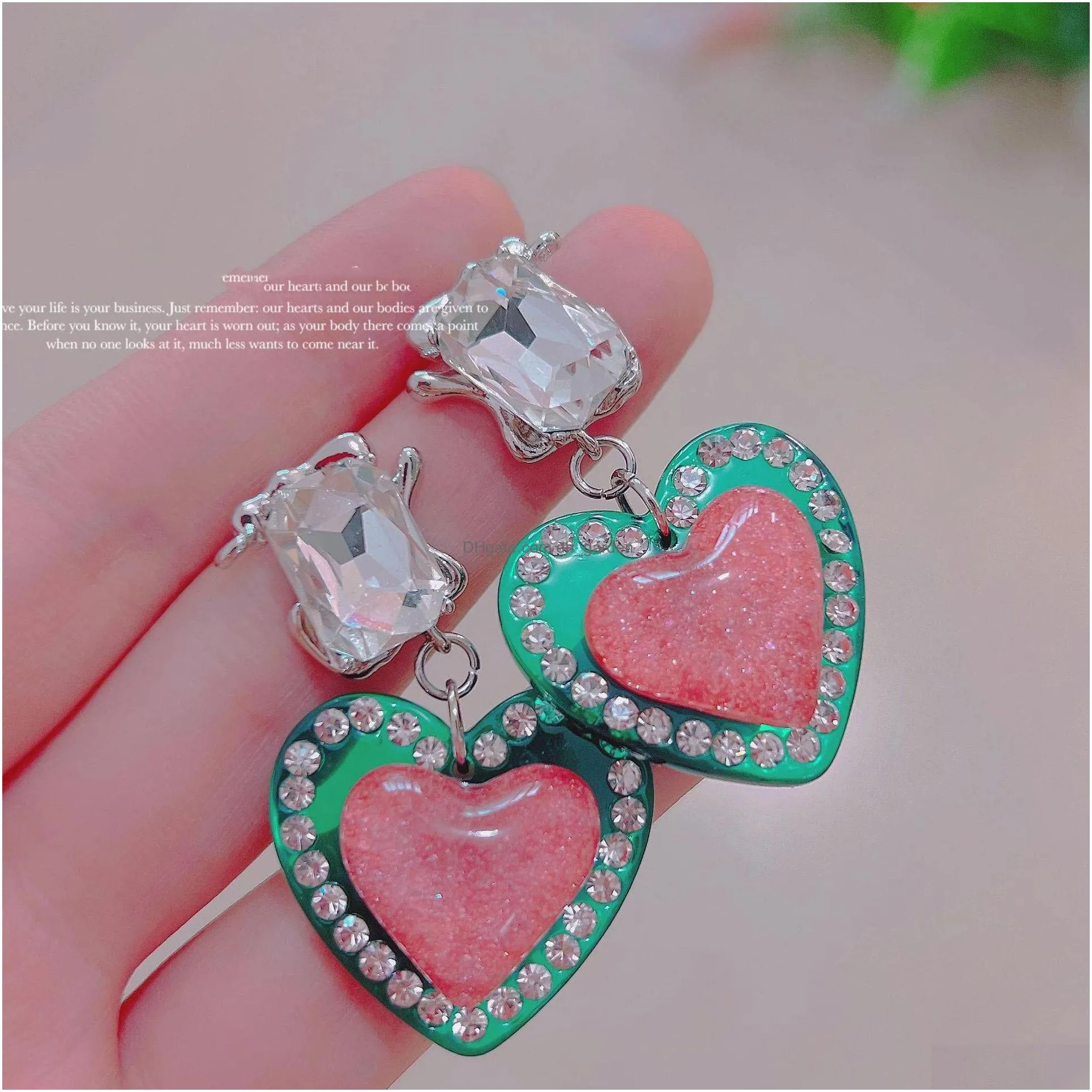 dangle chandelier series sweet jelly mermaid love diamond crystal earring high sense earring