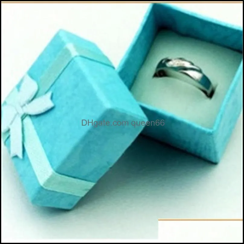 24pcs jewelry gift box for ring size 4cm 1.6 x 4cm 1.6x3cm1.2 mix color 506 q2
