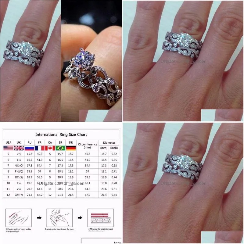 luxury exquisite wave shape inlaid zircon rings for women classic temperament wild female party engagement jewelry gifts wedding