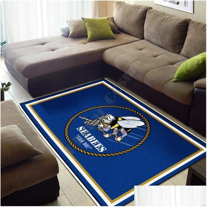 carpets navy seabee area rug 3d all over printed nonslip mat dining room living soft bedroom carpet 01