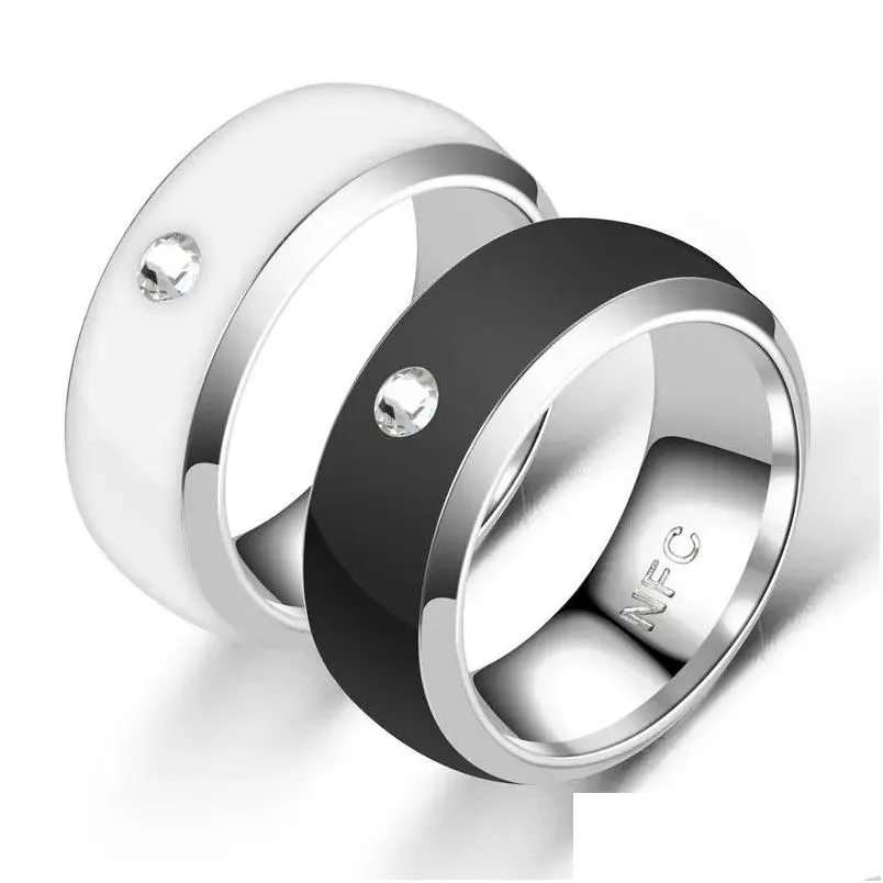 mens ring technology nfc smart finger digital ring for android phones with functional couple stainless steel rings