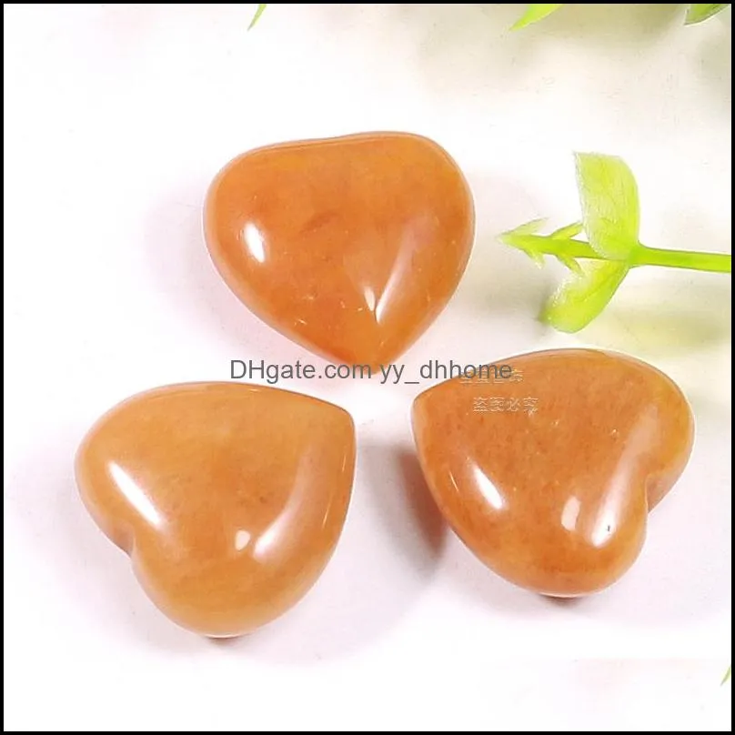 20x10mm love hearts natural crystal stone craft ornaments rose quartz healing crystals energy reiki gem living room decoration