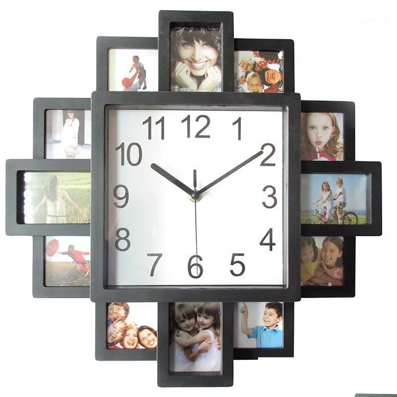 p o frame wall clock diy modern desigh art picture clock living room home decor horlogeabux1