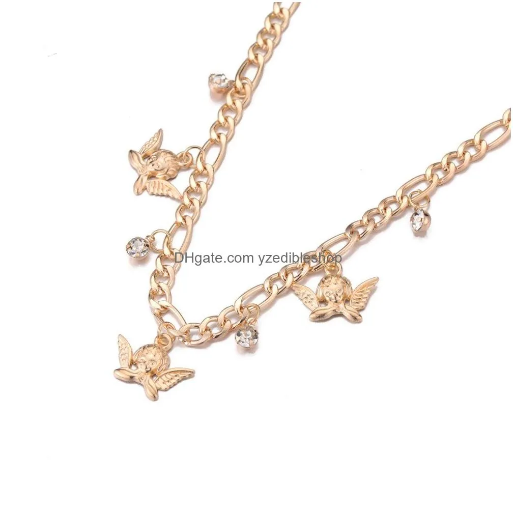 fashion jewelry lovely angle butterfly charms pendant necklace choker necklaces