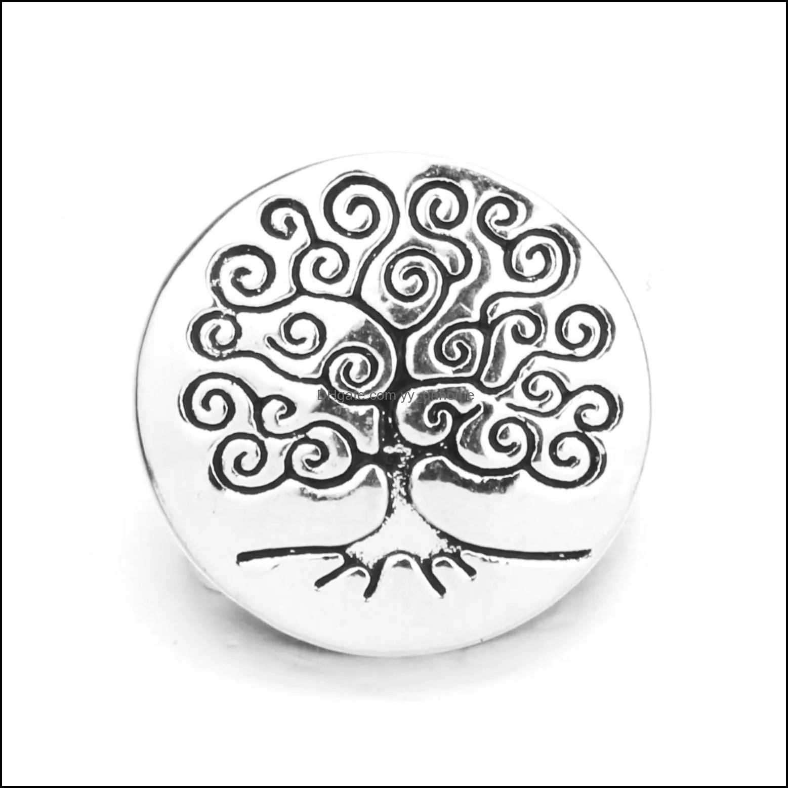 metal tree snap button clasps jewelry findings 18mm snaps buttons diy earrings necklace bracelet jewelery acc