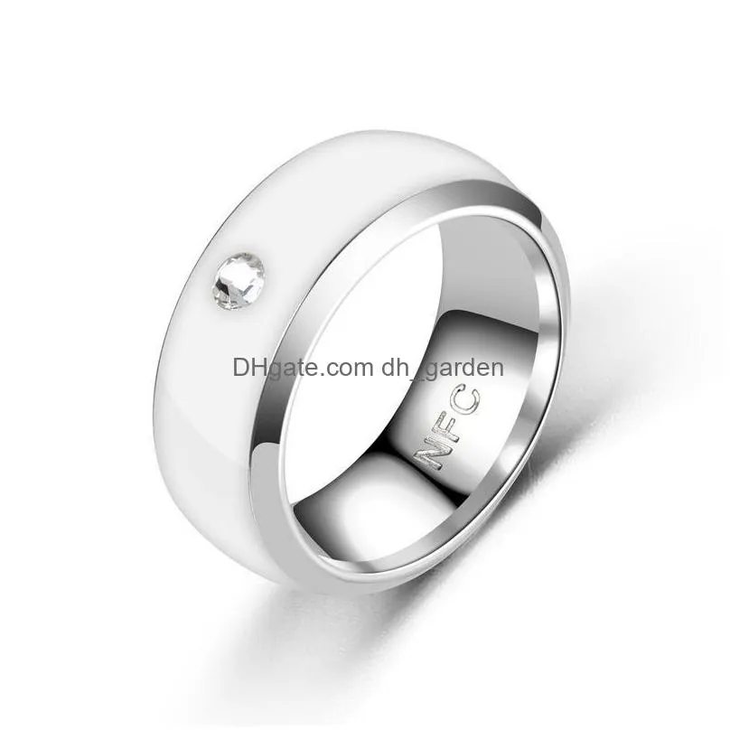 mens ring technology nfc smart finger digital ring for android phones with functional couple stainless steel rings