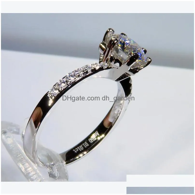 cluster rings sterling silver moissanite ring 6 engagement anniversary jewelry flower shape ringcluster clustercluster