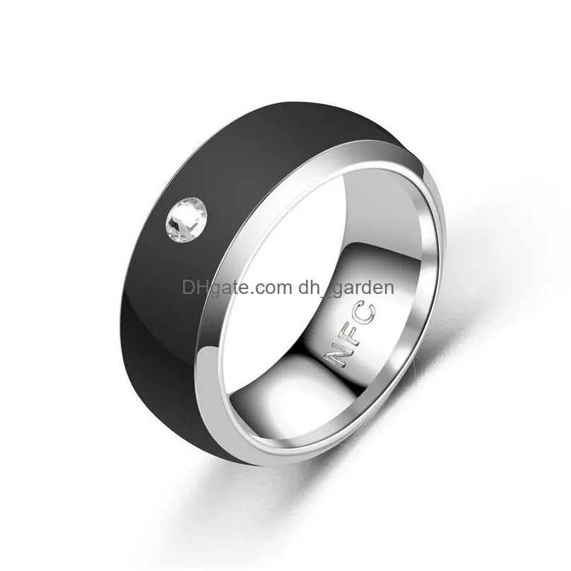 mens ring technology nfc smart finger digital ring for android phones with functional couple stainless steel rings