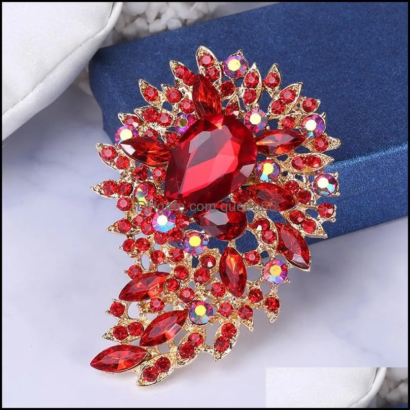 donia jewelry european and american brooch exaggerated large glass birthday brooch gift brooch coat scarf accessories 654 q2