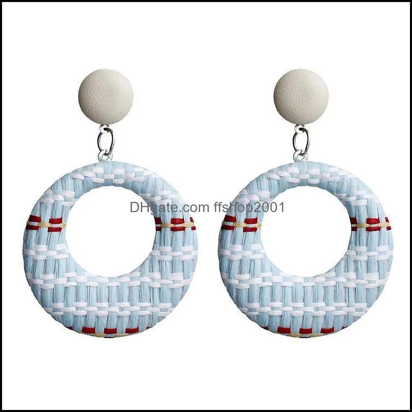 fashion creative temperament engraved ethnic style openwork braided hoop earrings for women statement earrings circle dangle jewelryz