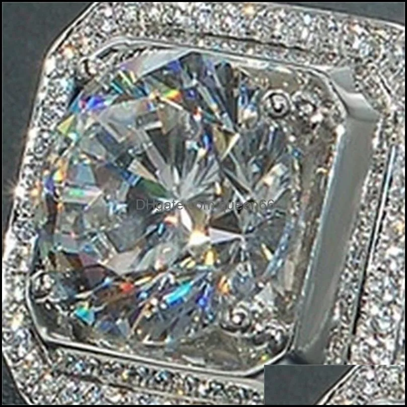 european and american fashion rings aggressive mens diamond ring full diamond micro set ring fashion ring 756 q2