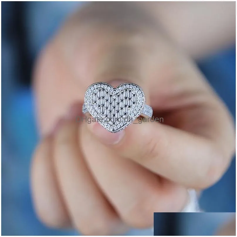 band rings arrived full cz stone paved heart charm ring with gold silver plated for women men wedding party jewelry