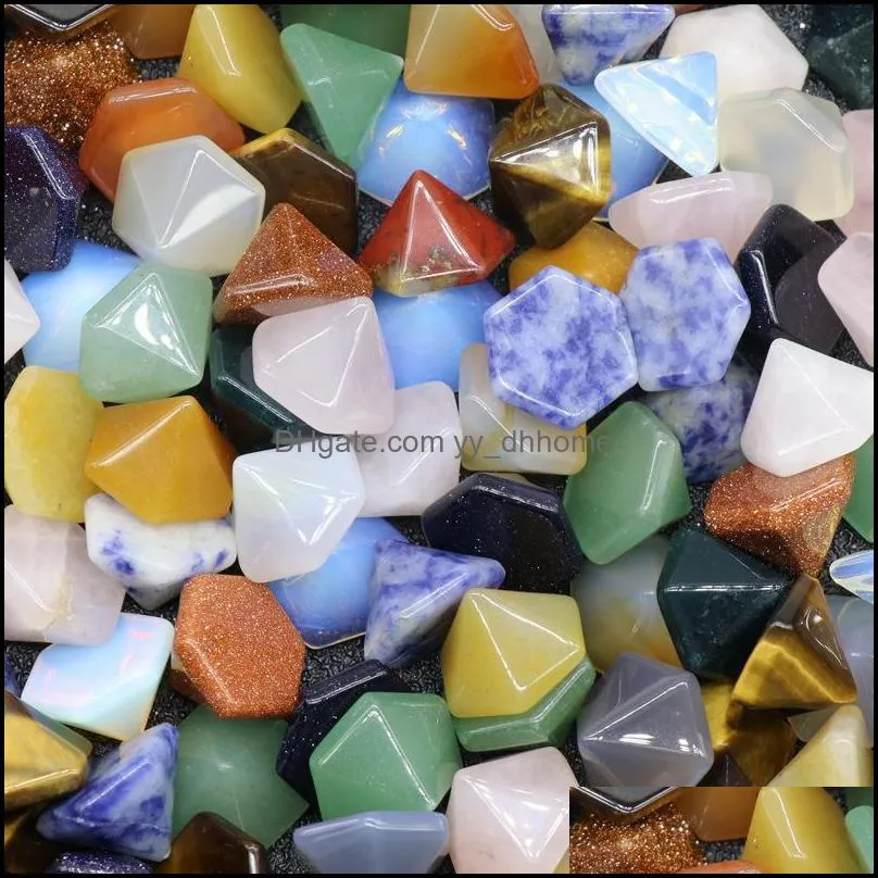 natural crystal stone pyramid face jewelry acc mineral statue crystal ornament home decoration