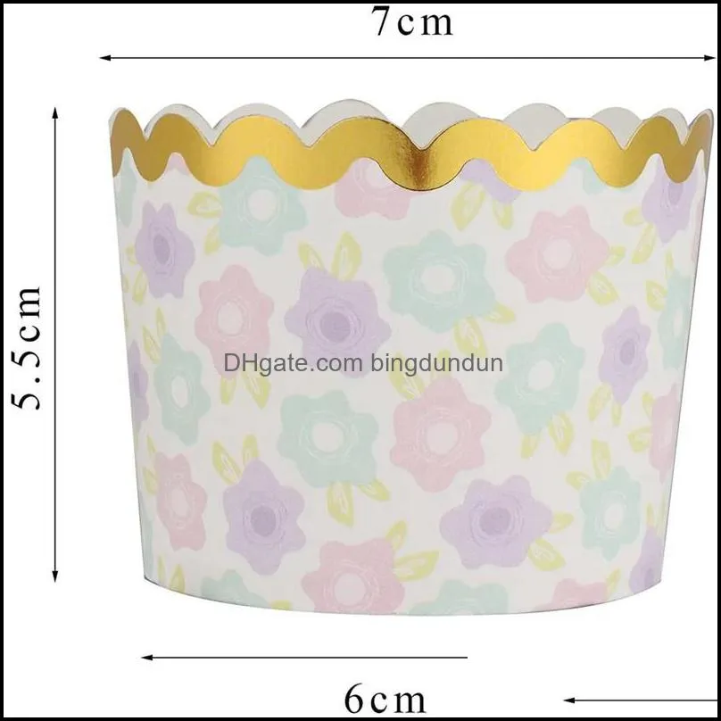 baking pastry tools 50 pcs colorful greaseproof paper cups 5 oz cupcake liners disposable muffin cases containers
