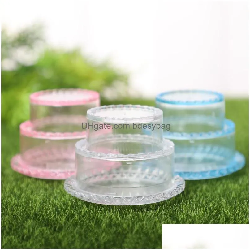 gift wrap 12 pcs transparent ps grade plastic candy box cake model shape storage1