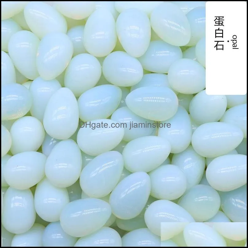 nonporous natural stone 30mm egg shaped stone seven chakras healing crystal small ornaments