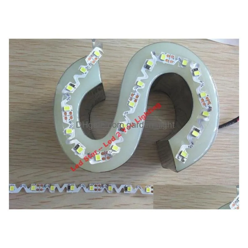 bend ly led light strips 12v 2835 ip20 sshaped flexible led strip light channel letters backlight 5m/roll 60leds/m