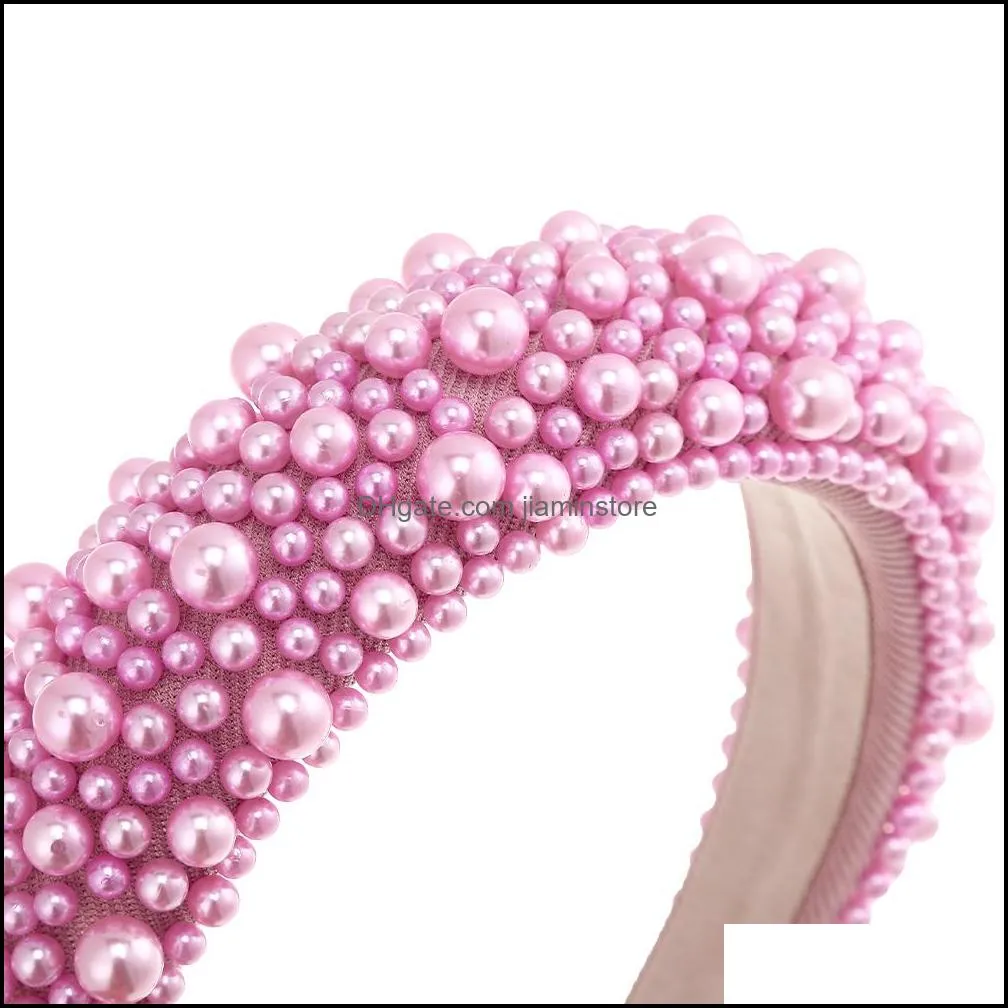 high quality imitation pearl ladies hair hoop party performance decoration headwear women hair accessories organizer new