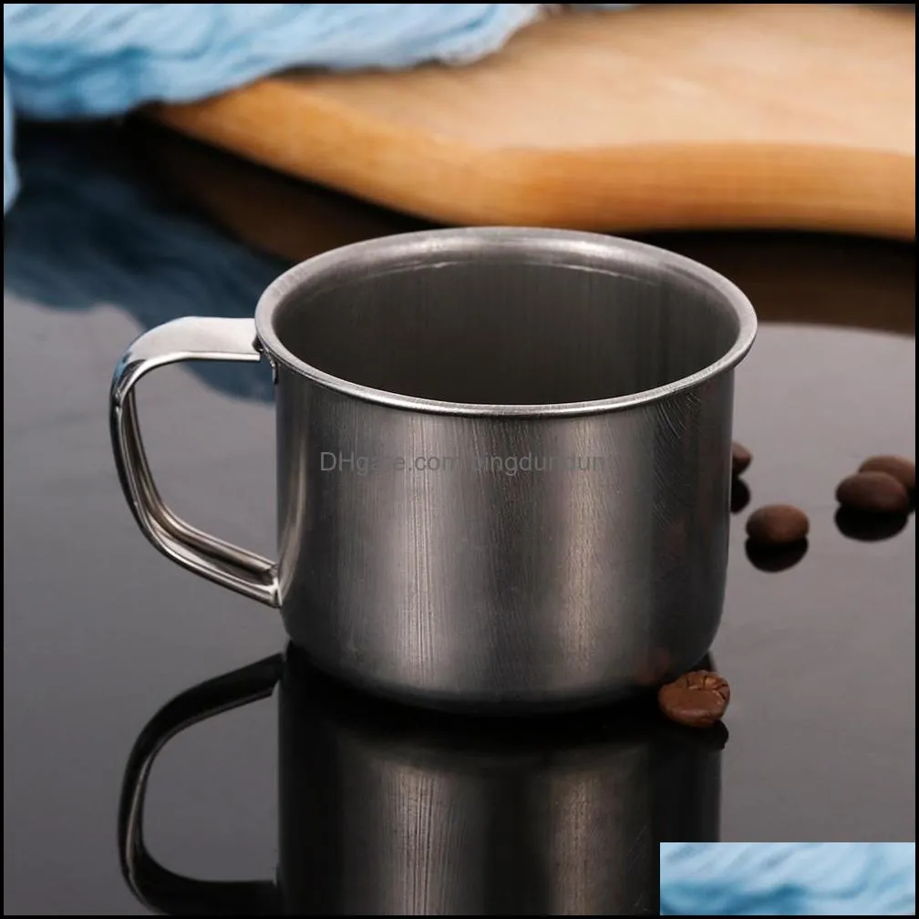 200ml portable outdoor travel stainless steel coffee cups tumblers tea mug cup for camping/travel/home use rre13742