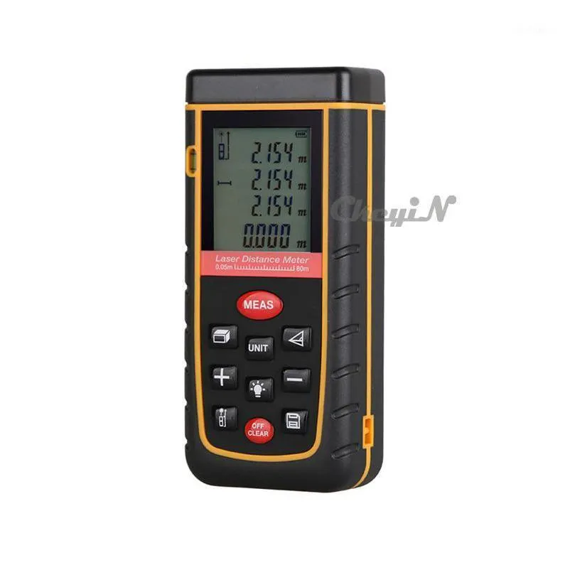 wholesaledigital backlight lcd display 80m 262ft laser distance meter range finder area/volume measure tape lazer rangefinder