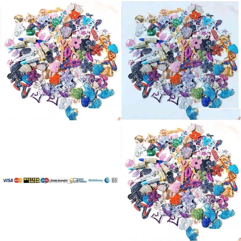 50pcs mixed fashion charms picked at random fit for womens diy jewelry accessories t008