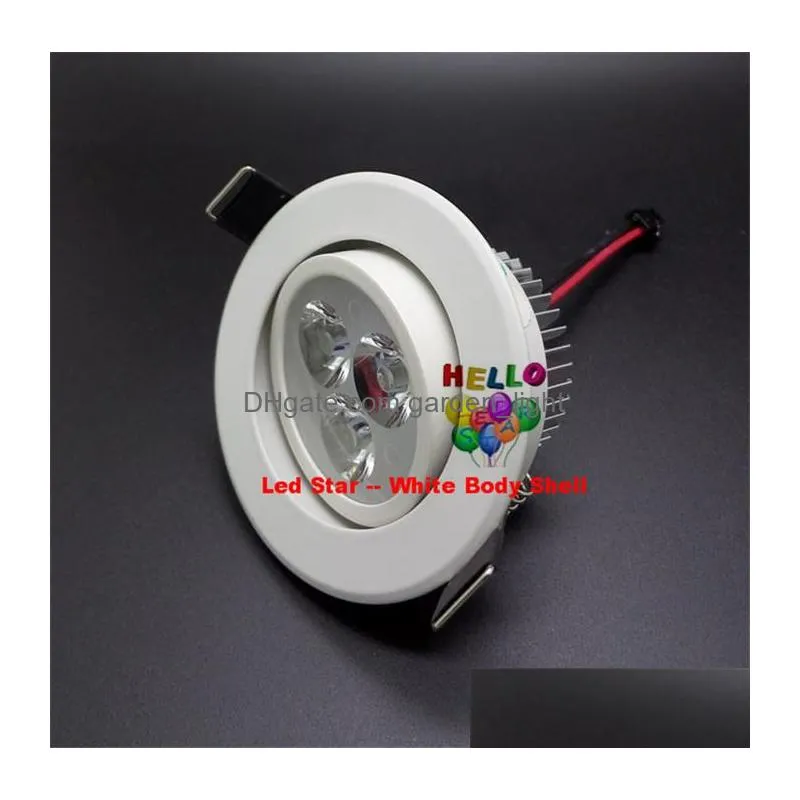 white/silver dimmable 9w 12w 15w 21w led down lights high power led downlights recessed ceiling lights cri loading=