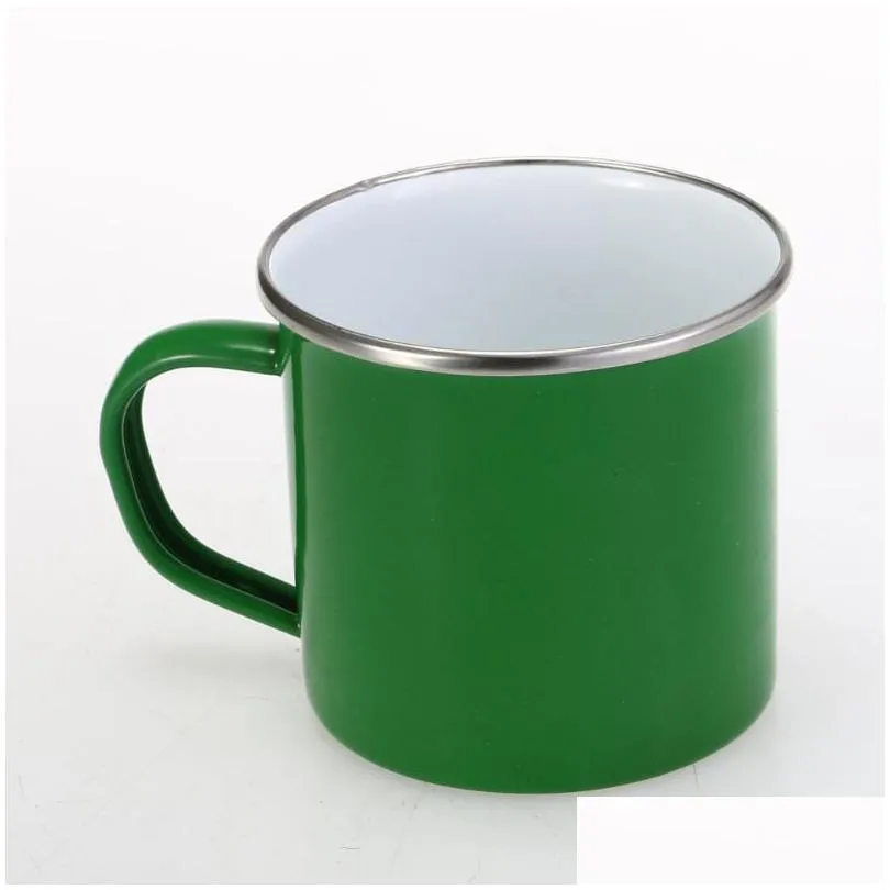 mugs quality enamel coffee mug cup classic chinese tea with brief one color pritinng for office home use