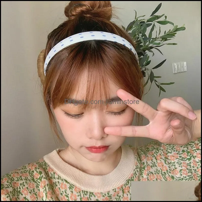 fashion hair hoop for hair vintage headband plaid girls head band tiara hair accessories blue sweet summer floral thin headbands