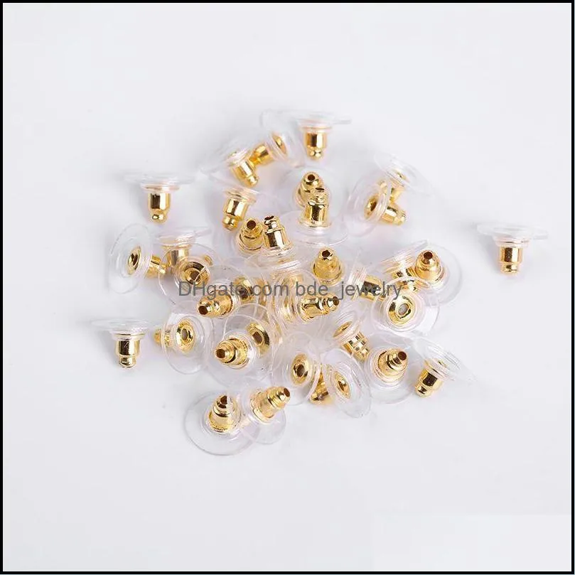 rubber earring backs stopper earnuts stud back supplies for jewelry diy findings making accessories 1 pair
