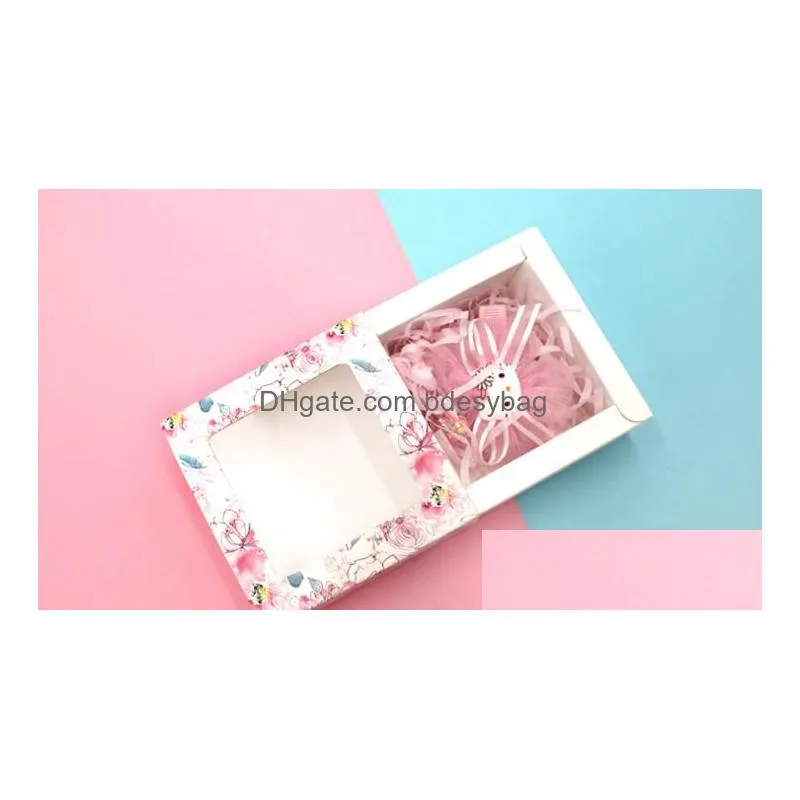 gift wrap 3 pcs flower heart handmade candy boxes drawer case party present packaging box sweet birthday wedding favor boxes1