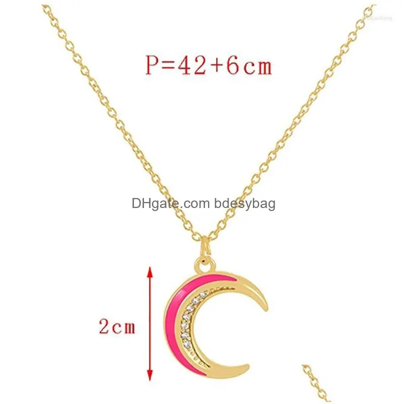 pendant necklaces simple charming moon for women trendy gold color clavicle chain choker statement jewelry 2022 collarespendant