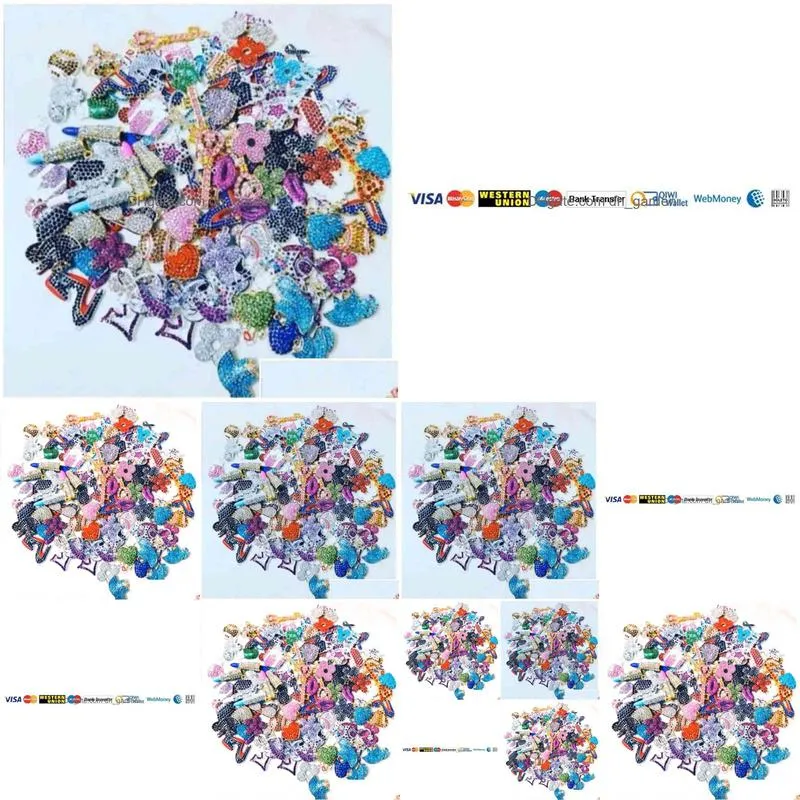 50pcs mixed fashion charms picked at random fit for womens diy jewelry accessories t008