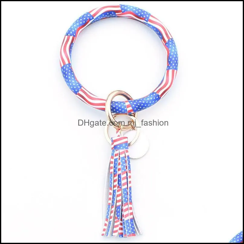 leather bracelet key rings bangle cute bag keychain girls tassel circle keyring keychains wristlet car keys holder q31fz