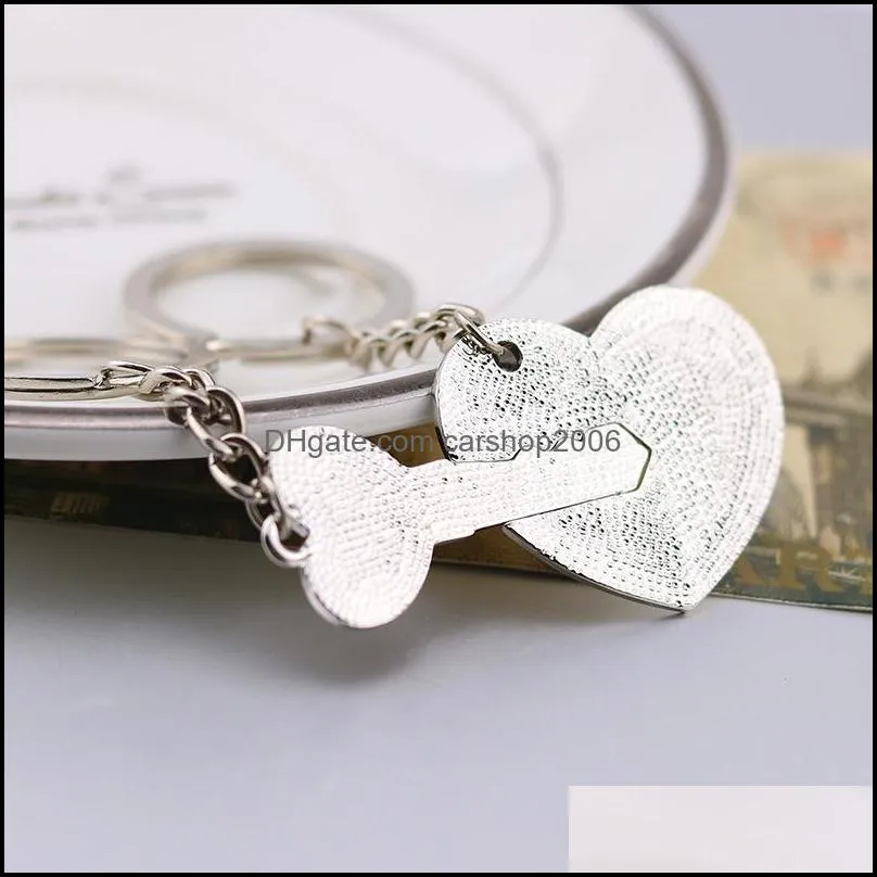  i love you heart pendant necklace keychain jewelry set for women couple romantic key shape couple lover gift wholesale