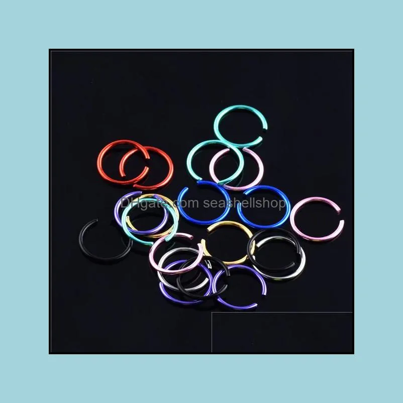 women fashion 316 l surgical steel nose ring set c shaped false nose ring sexy body piercing jewelry piercing ornaments