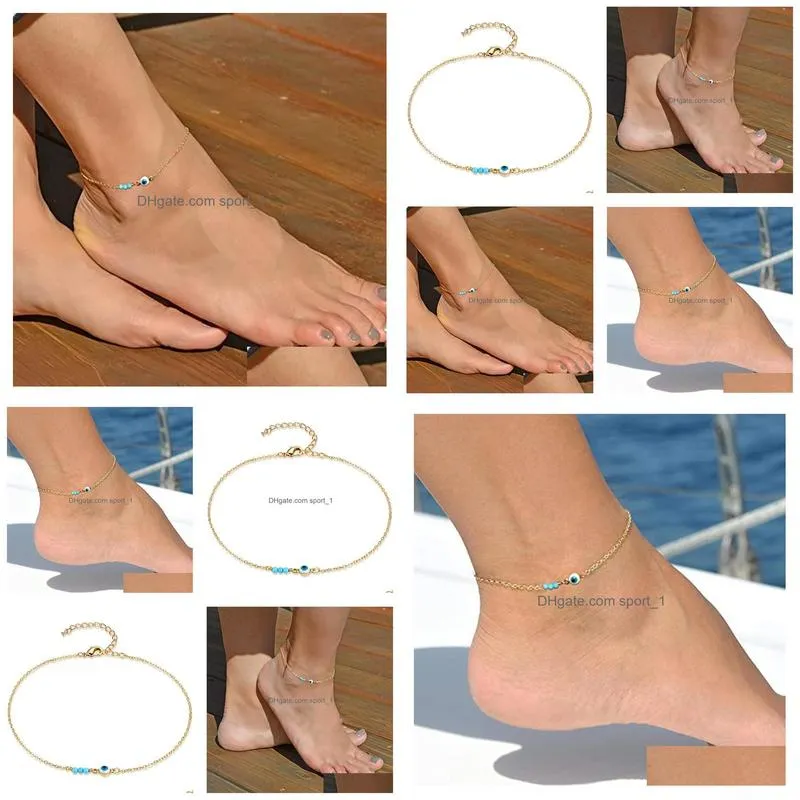 europe fashion jewelry evil eye anklet beach blue eyes anklets