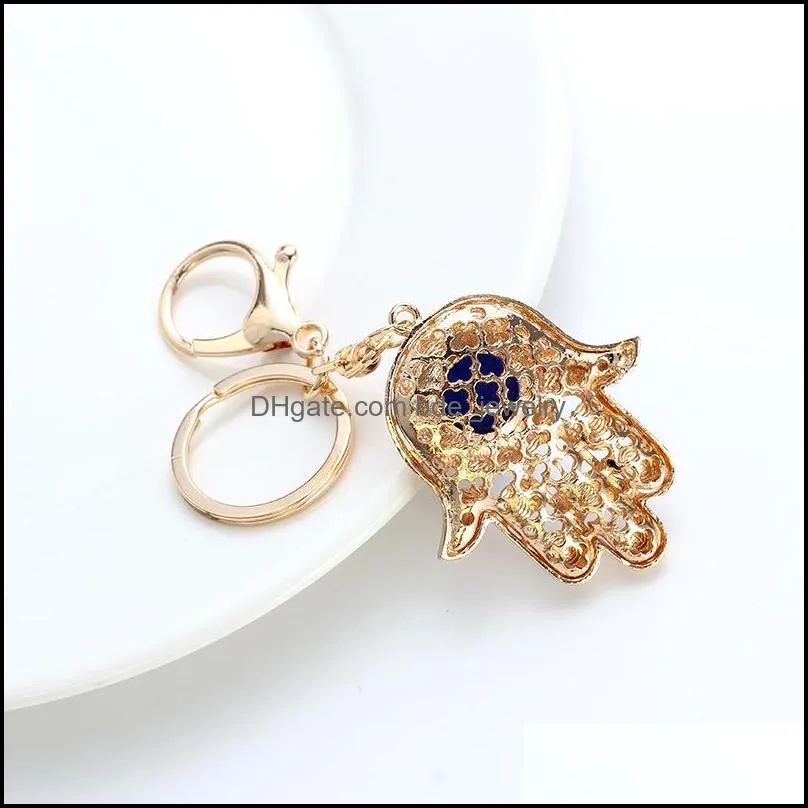 personalized metal evil eye key ring unisex car keychain women charms handbag pendant keychains jewelry