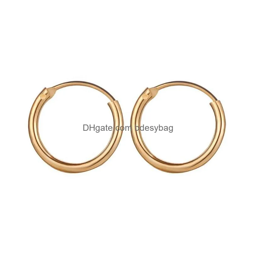 hoop huggie punk gothic gold small circles earrings for women girls cartilage hoops jewelry gifts drop